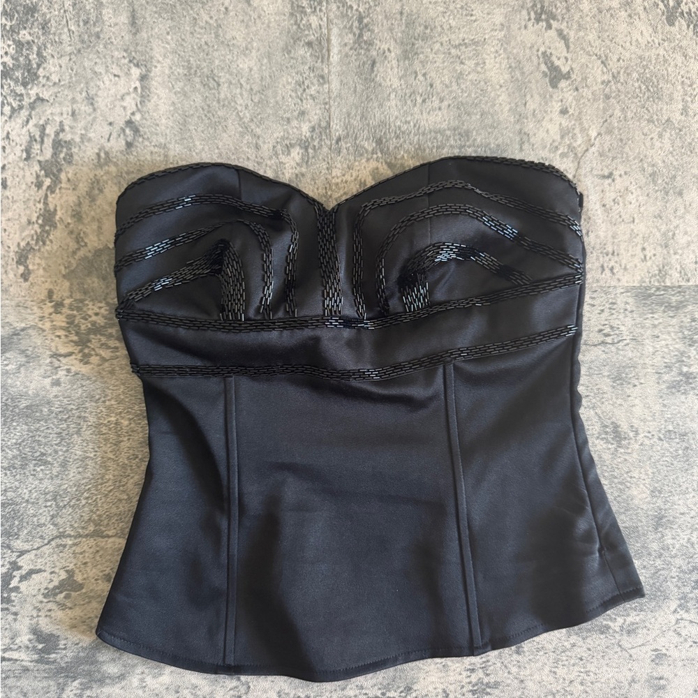 Charlotte Russe Black Strapless Top